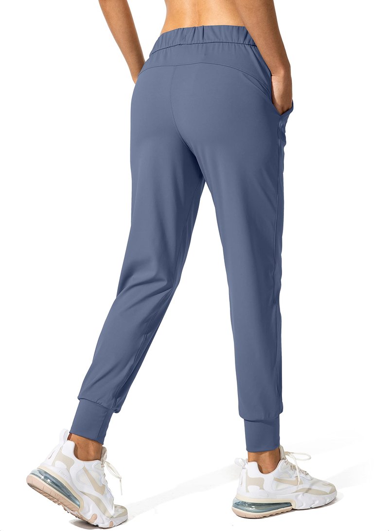 SANTINY Women's Joggers Pants Pockets Drawstring Running Sweatpants for Women Lounge Workout Jogging(Slate Blue_XL)