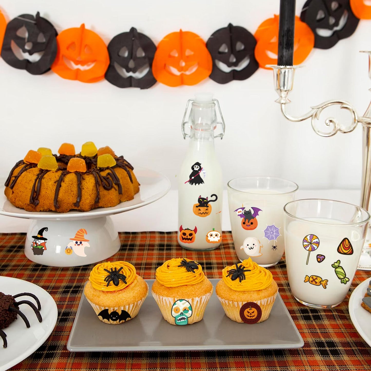 100 Sheets & 1200+PCS Cute Halloween Stickers for Kids - Halloween Party Gifts & Decoration