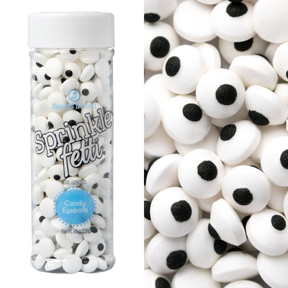 Sweets Indeed Bulk Candy Eyeballs, 300 Edible Eyes, Halloween Sprinkles, Perfect for Cake Decorations, Baking, Ice Cream, Cookies, Cupcake Topper 4.3 ounces