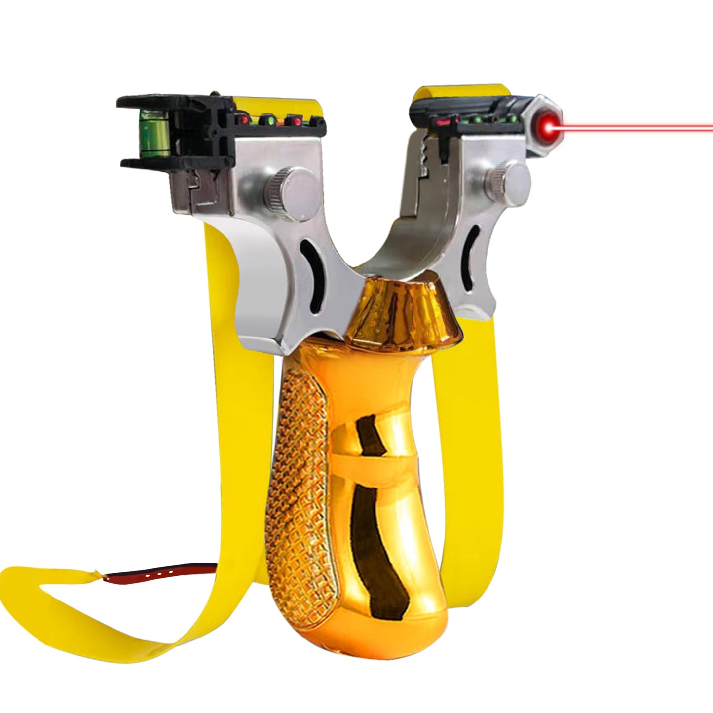 TGpao Outdoor Slingshot, High-Power Flat Band Slingshot with Resin Handle, Stainless Steel Fork - Professional Hunting & Target Practice Tool