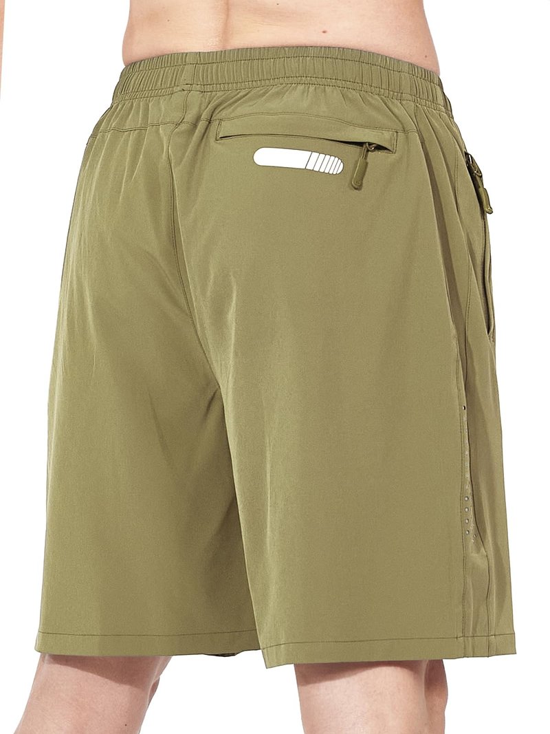 NORTHYARD Men's Athletic Running Shorts Gym Workout 7"/9"/5" Quick Dry Lightweight Sports Basketball Tennis 3 Zipper Pockets Khaki L