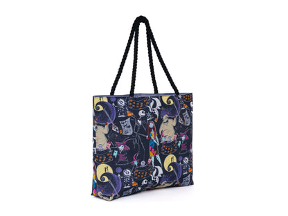 Disney Nightmare Before Christmas Tote Jack Skellington Sally Zero Print Bag