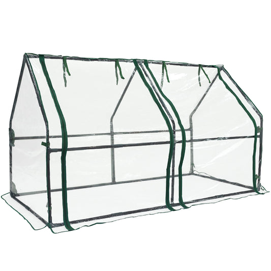Gardzen Mini Greenhouse Heavy Duty Portable Green House, Clear Tent Small Greenhouse for Indoor Outdoor Plants 71.7”(L) x36.2”(W) x42.5”(H)