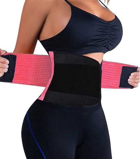 KOOCHY Waist Trainer for Women - Adjustable Waist Trimmer & Back Support Belt for Effective Weight Loss | Fitness Gym Accessory