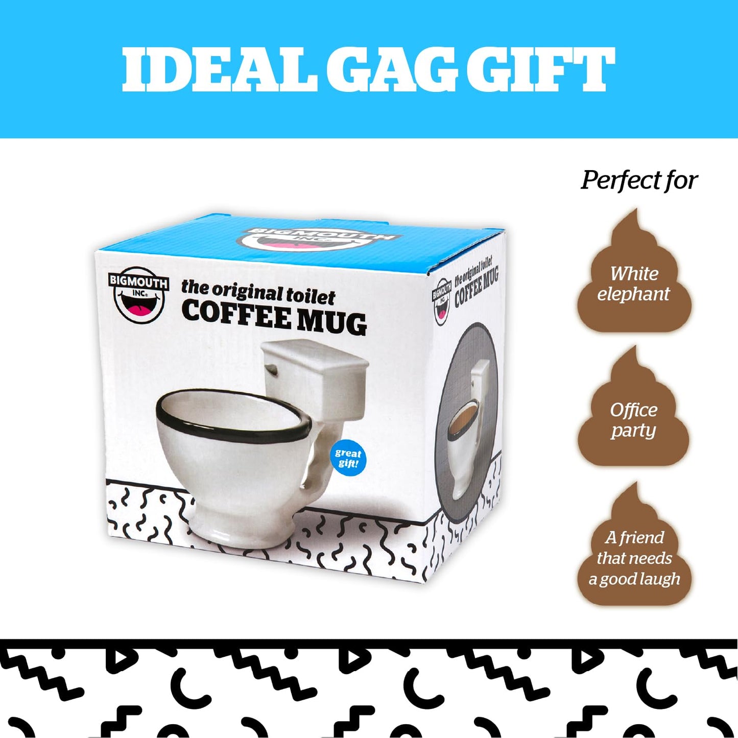 BigMouth Inc The Original Toilet Mug - Funny Coffee Cup - 12 Oz
