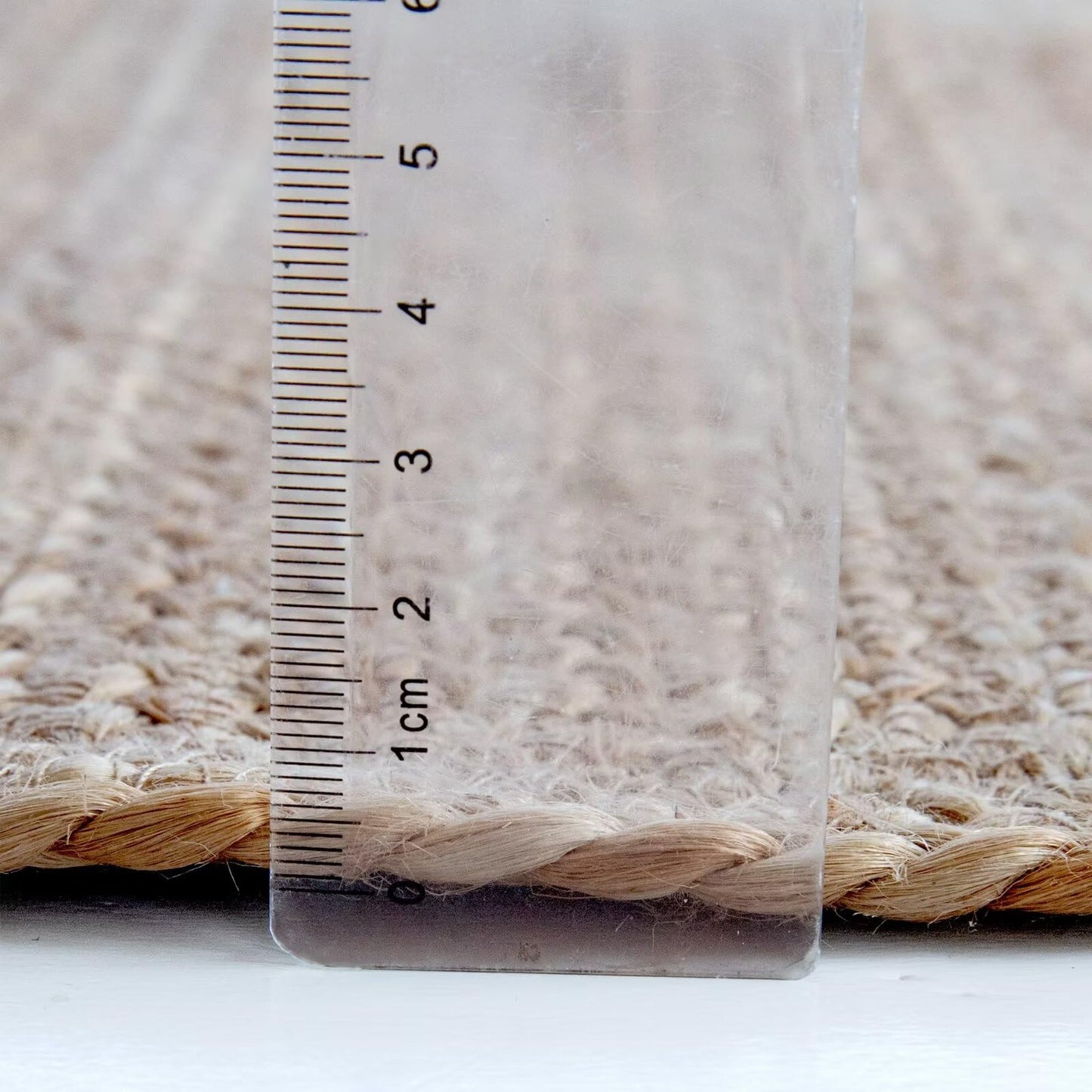 Shatex 3x5ft Natural Jute Rug, Handcrafted Braided Burlap Rug for Bedroom & Living Room, 100% Jute Fiber, Natural Color