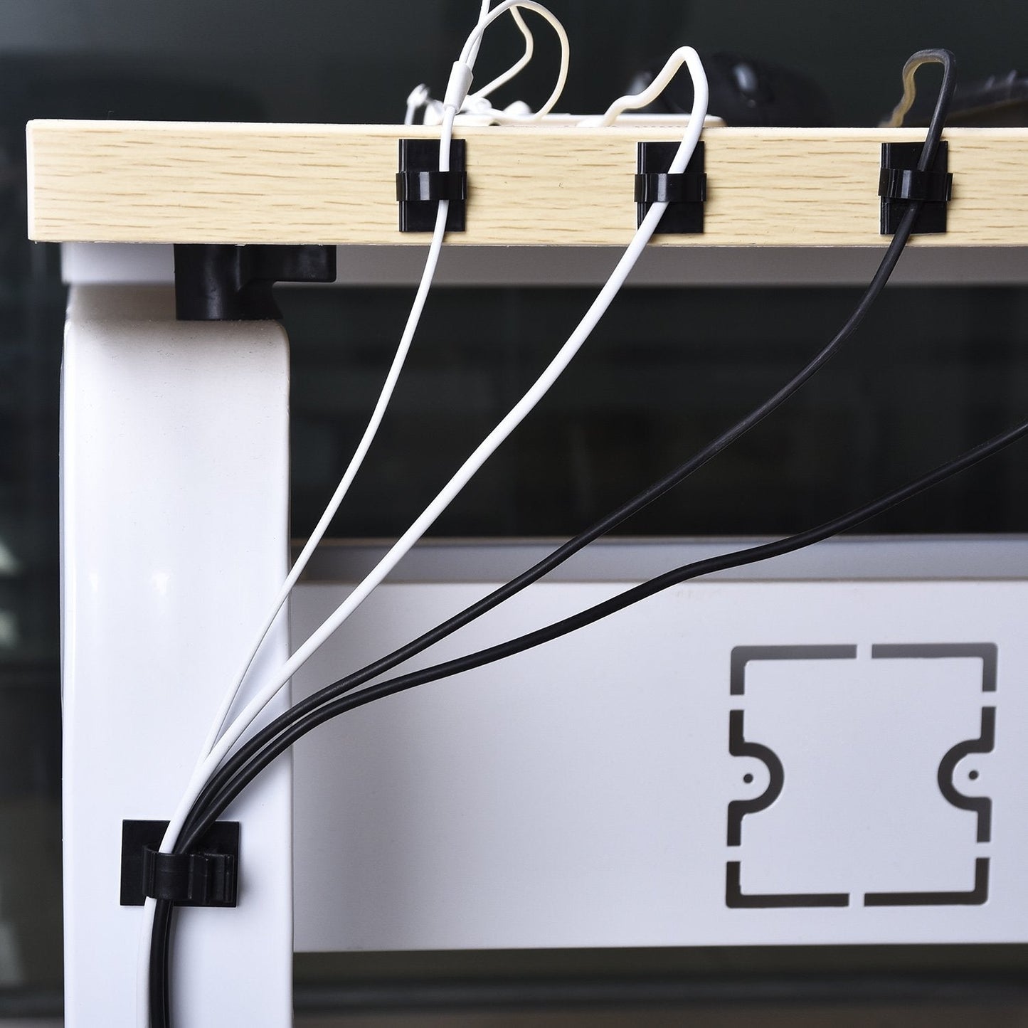 50 Pcs Wire Clips Adhesive Wire Clamps Black Cable Clips Nylon Wire Adjustable Cable Clips Adhesive Cable Management Clips Adjustable Clamp