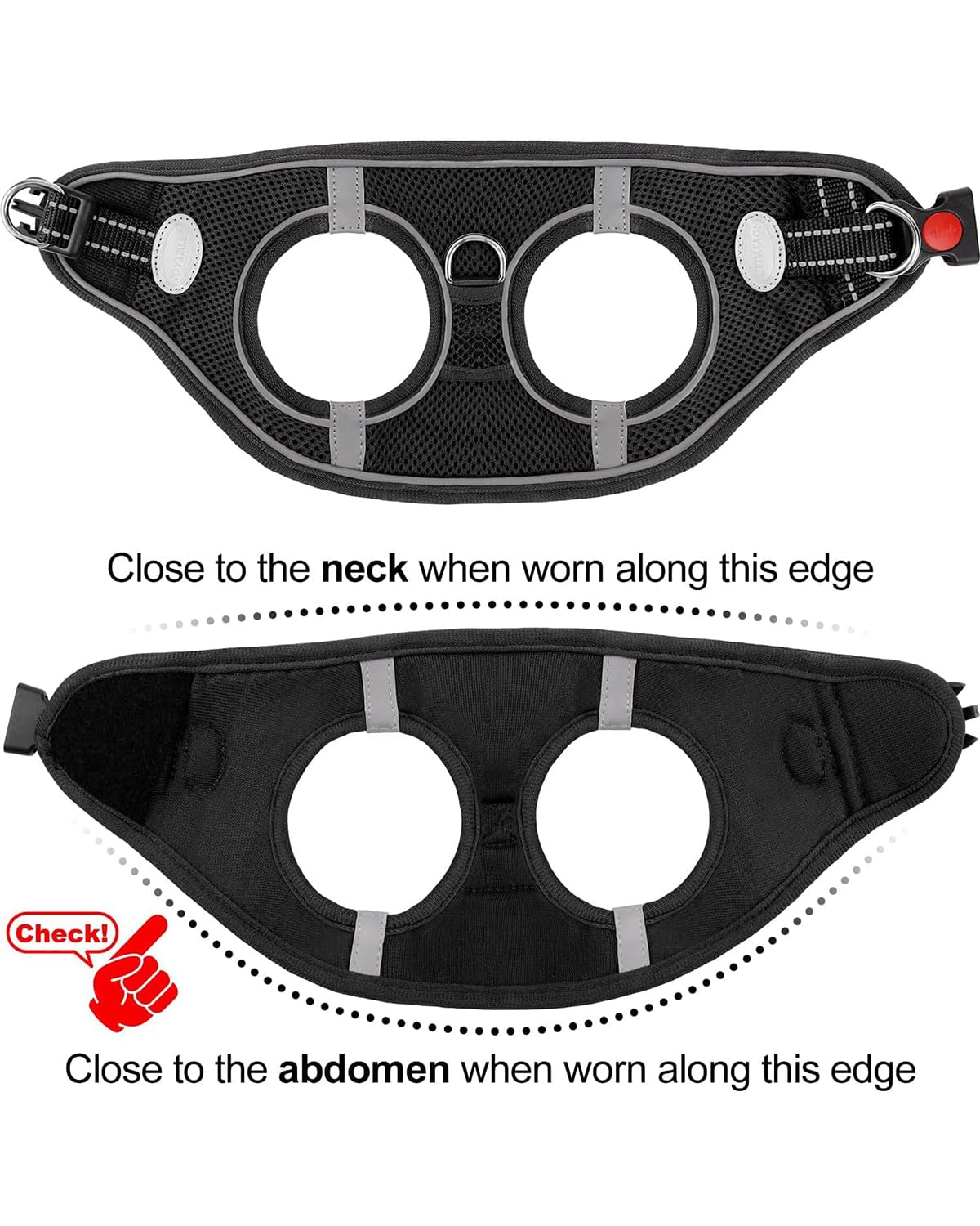 Joytale Step in Dog Harness, Soft Mesh Reflective Breathable Vest Harnesses, Easy Walk Harness with Safety Buckle for Small and Medium Dogs, M, Black