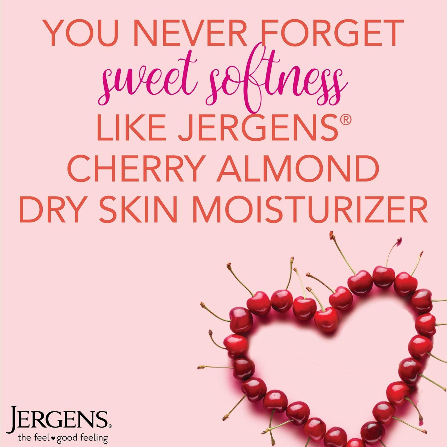 Jergens Original Scent Dry Skin Body Lotion, Hand and Body Moisturizer, Cherry Almond Essence, Dermatologist Tested, 2 Oz, Pack of 20