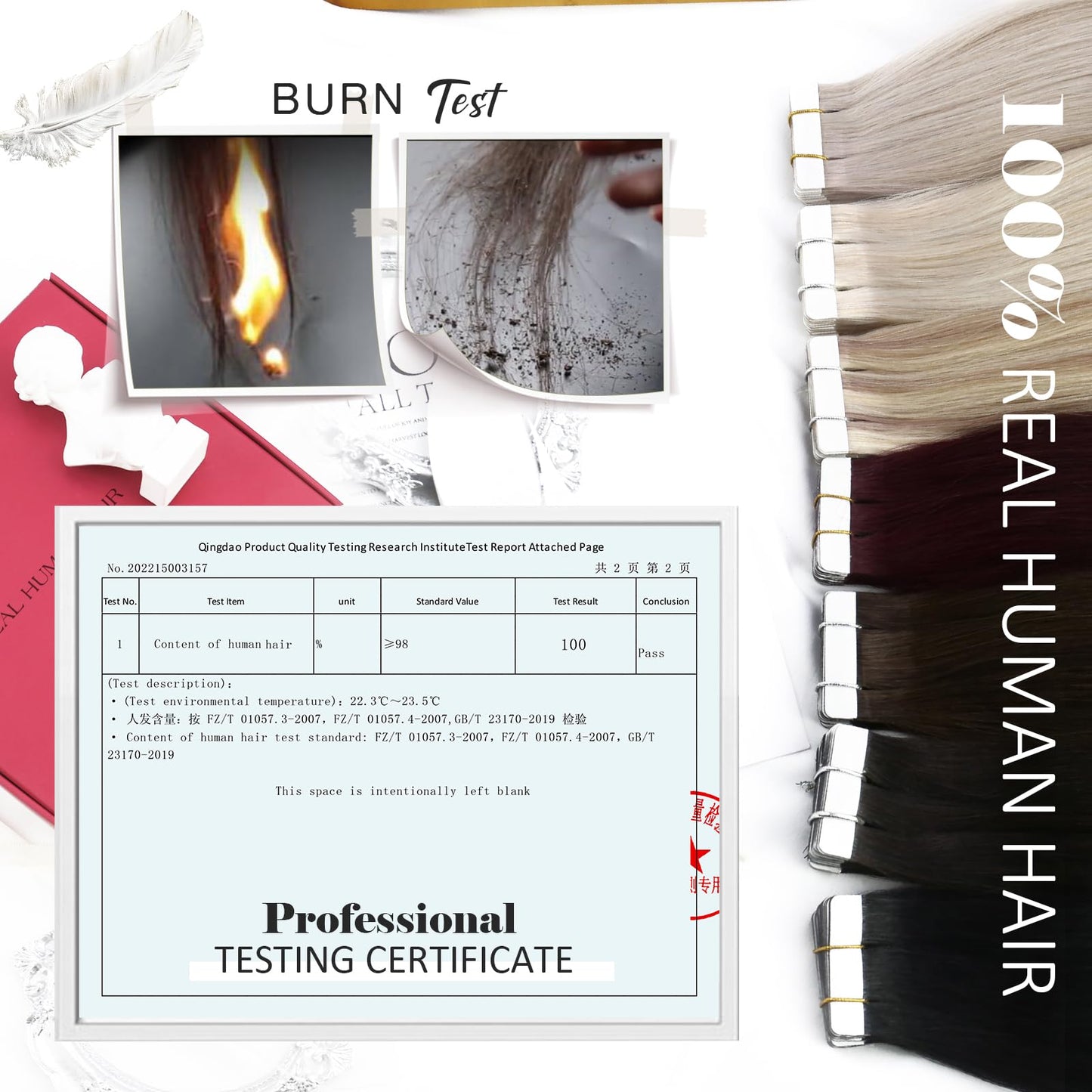Moresoo Tape in Hair Extensions Human Hair 18 Inch Hair Extensions Tape Real Hair Ash Blonde with Platinum Blonde Tape in Extensions Remy Human Hair #P18/613 20 Pieces/50g