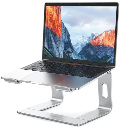 BESIGN LS03 Aluminum Laptop Stand, Ergonomic Detachable Computer Stand, Notebook Riser Compatible with Air, Pro, Dell, HP, Lenovo More 10-15.6" Laptops, Silver
