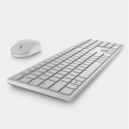 Dell Wireless Keyboard and Mouse - KM3322W, Wireless - 2.4GHz, Optical LED Sensor, Mechanical Scroll, Anti-Fade Plunger Keys, 6 Multimedia Keys, Tilt Leg - Black