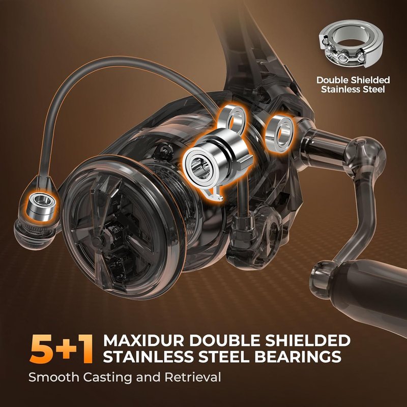 KastKing Lethal Blaze Spinning Fishing Reel - 17.6LB Max Drag, 5.2:1 Gear Ratio, Ultra-Smooth for Bass & Trout Fishing