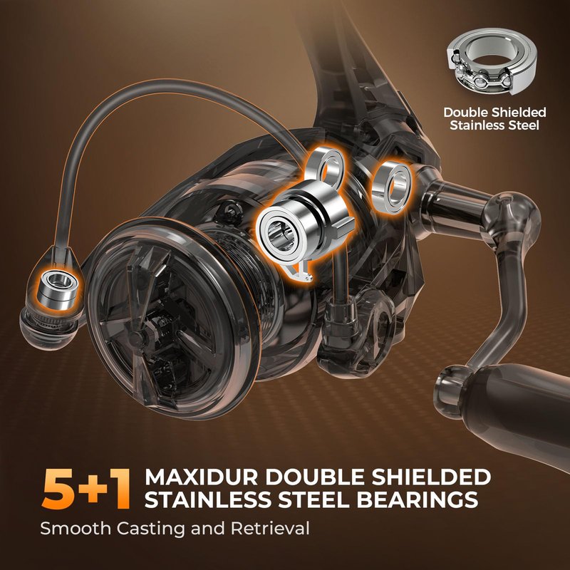 KastKing Lethal Blaze Spinning Fishing Reel, 17.6LBs Max Drag, 5.2:1 Gear Ratio, Ultra-Smooth Freshwater & Inshore Spinning Reel, CNC Aluminum Spool, Ideal for Bass & Trout Fishing