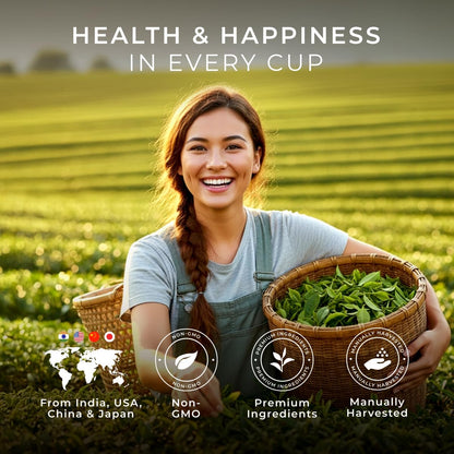 Gya Tea Co Halloween Tea Collection Autumn Tea Variety Pack, Caffeinated & Caffeine Free Holiday Gift Sampler Blends - 7 Flavors, 20 Bags Total - Easy Brew, Natural Quality Ingredients