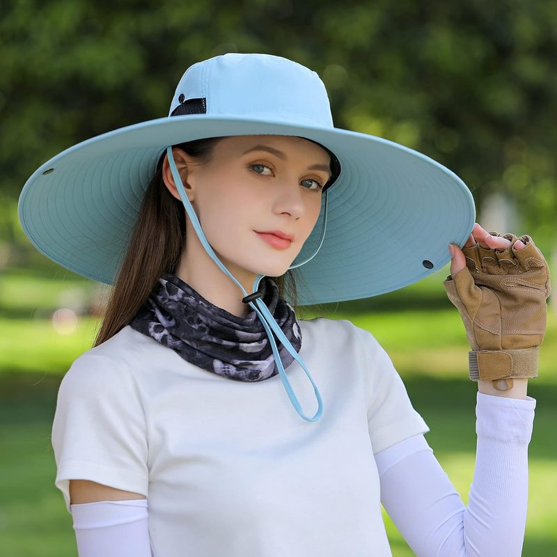 Wide Brim Sun Hat - UV Protection for Men & Women | Ventilated Summer Fishing & Hiking Hat
