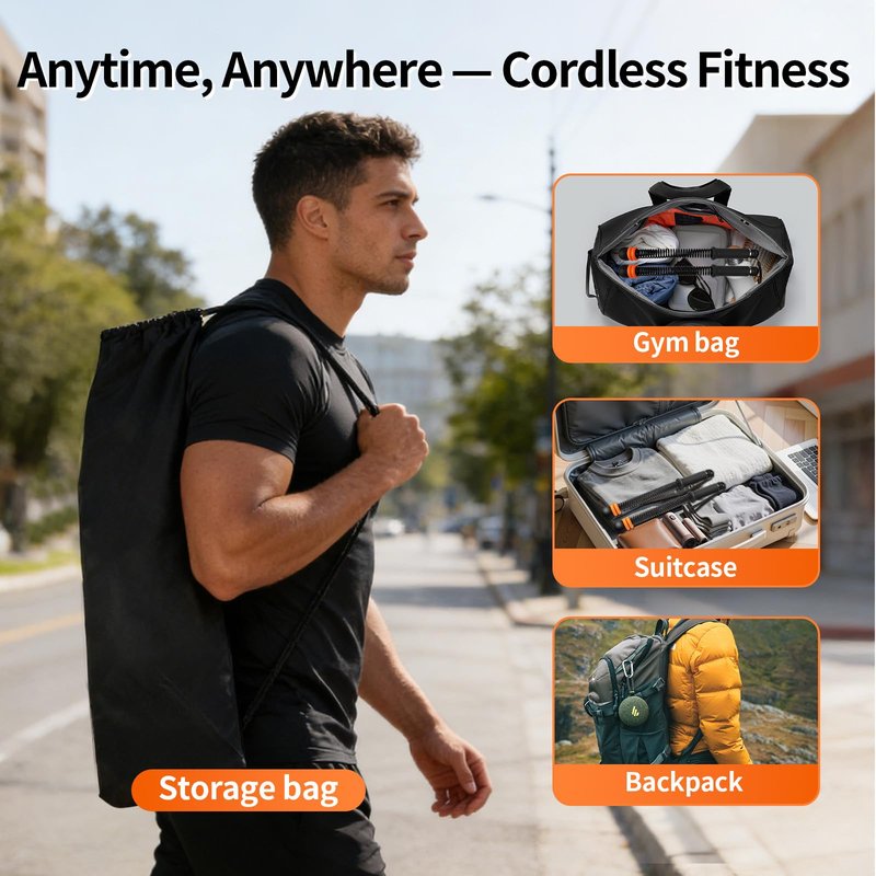 Ropeless Battle Rope, Portable Adjustable Strength Training for Home Gym