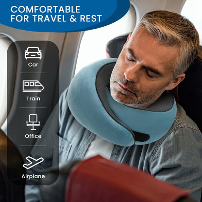 2024 New Memory Foam Travel Pillow for Airplanes,Neck Pillow for Traveling,Neck Plus Travel Pillow,Neck Plus Travel Neck Pillow