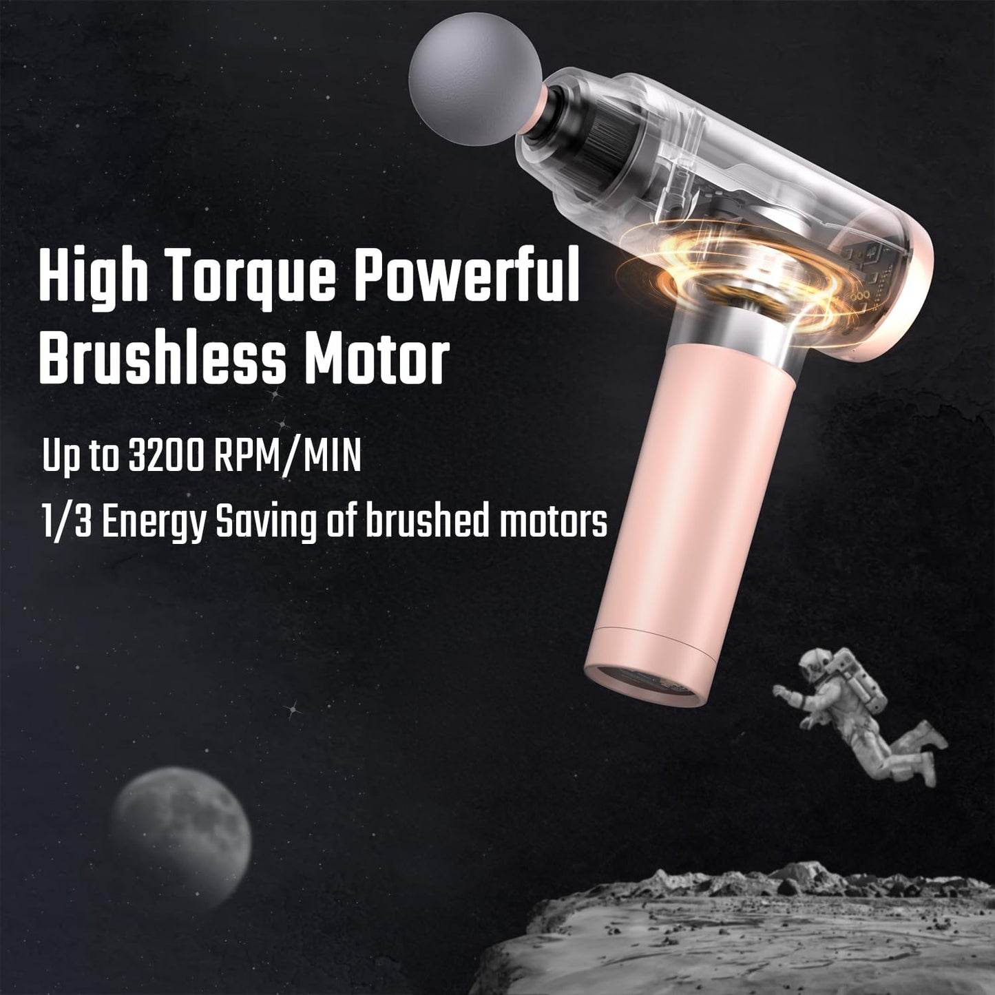 cotsoco Massage Gun, Muscle Massage Gun Deep Tissue Back Massager for Pain Relief, 20 Speeds Handheld Electric Massager Tool with Silent Brushless Motor, Suitable for Gym Office Home Travel