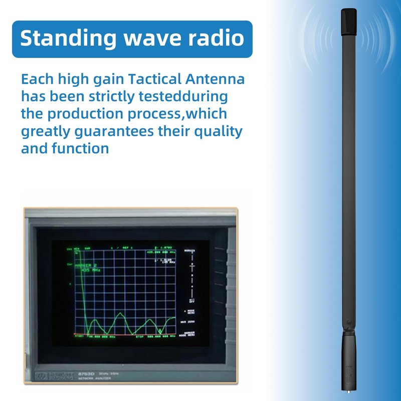 Baofeng Antenna | Ham Radio Antenna | 18.5-inch | Dual Band VHF UHF (144/430MHz) High Gain Antenna | Compatible with Baofeng UV-5R, BF-F8HP, BF-888S, UV-5R Plus, UV-5RX3 and More Ham Radios(1pcs)