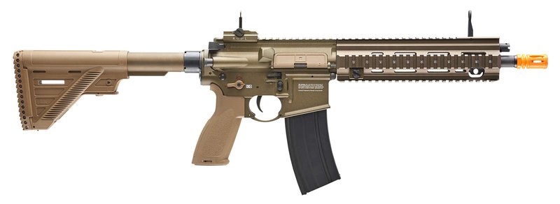 HK Heckler & Koch 416 A5 AEG Automatic 6mm BB Rifle Airsoft Gun, Tan