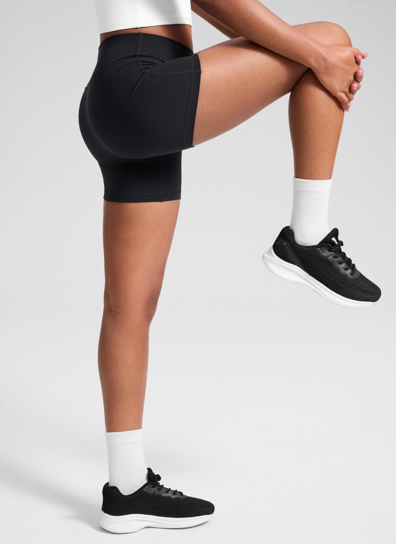 CRZ YOGA Girls Butterluxe High Waist Athletic Biker Shorts - Dance Yoga Casual Kids Teen Summer Black Medium