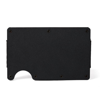 RARITIK Minimalist Carbon Fiber Wallet for Men, Money Clip Cash Strap Wallet, RFID Blocking Metal Wallet Aluminum Card Holder,Front Pocket Wallet(Matte Black)