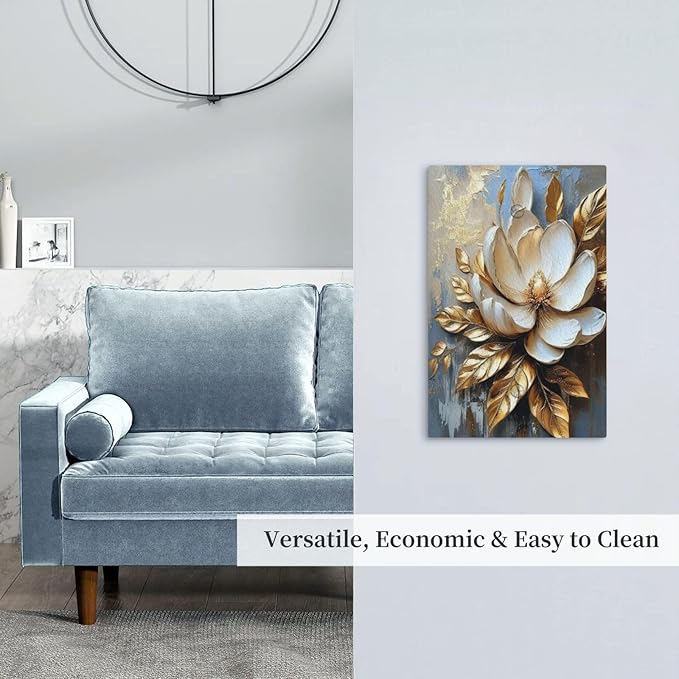 Decorative Art Light Switch Covers Gilded Bloom 1 Gang No Device Blank Switchplate Electrical Faceplate for Home Decor