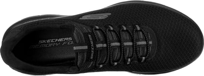 Skechers Men's Summits Trainers, Black Mesh Charcoal Trim, 12 UK