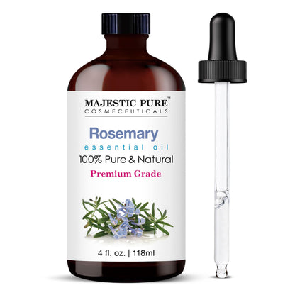 Majestic Pure Lavender Essential Oil with Glass Dropper - Huge 4 Fl Oz - 100% Pure and Natural Lavender Oil - Premium Grade Essential Oils for Diffuser, Aromatherapy, Soap and Candle Making