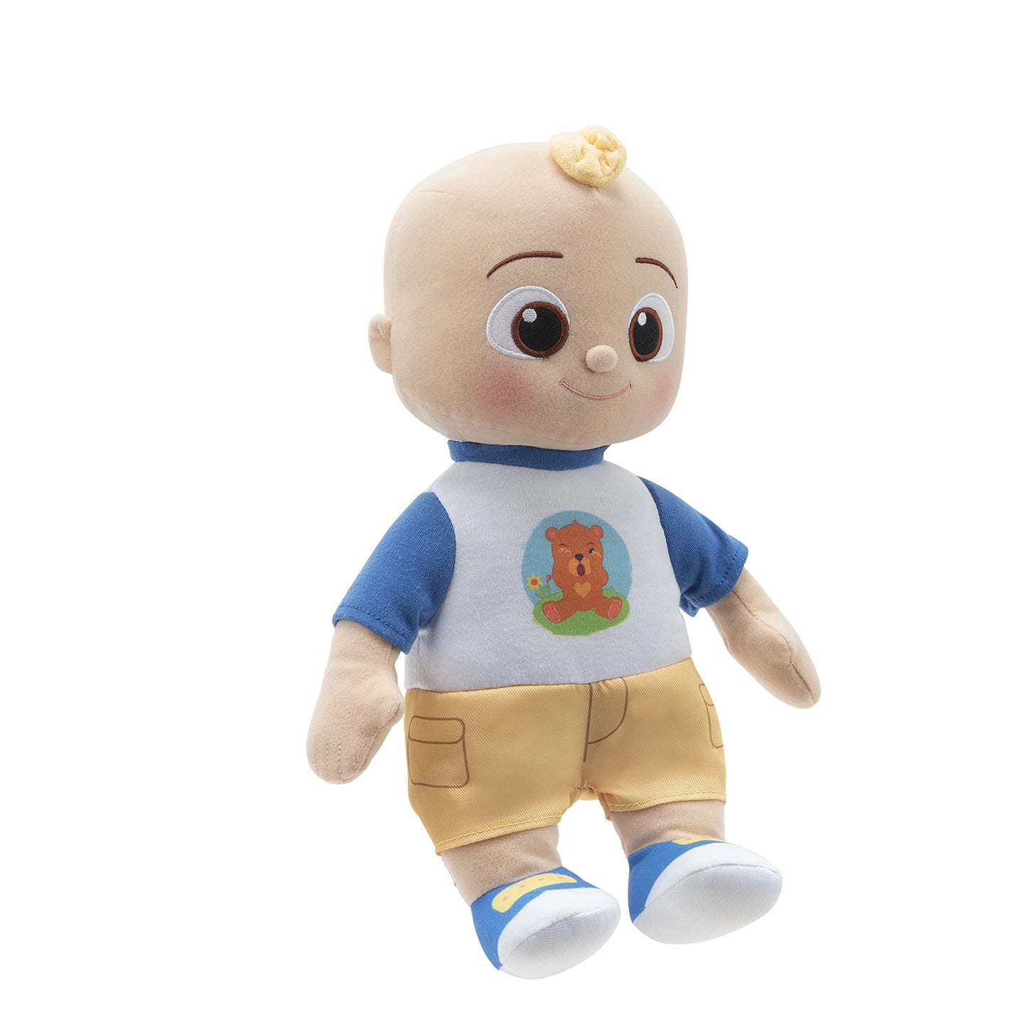 CoComelon Official Boo Boo JJ Feature Plush - Boo Boo Areas Light Up (Head, Elbow, Knee, Foot) - Help Heal JJ’s Boo Boo’s with Bandages