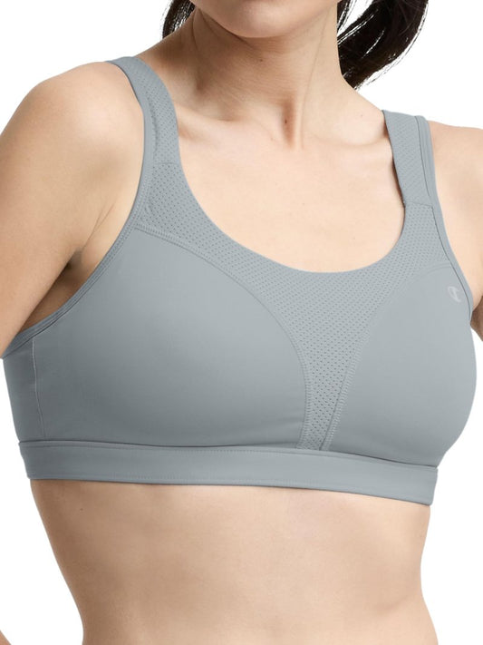 Champion Women's Sports Bra, High-Impact, Maximum Support, Breathable, Moisture-Wicking Fabric, Quarry, 34C