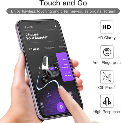 JETech Full Coverage Screen Protector for iPhone 11/XR 6.1-Inch, Black Edge, Tempered Glass Film with Easy Installation Tool, Case-Friendly, HD Clear, 3-Pack