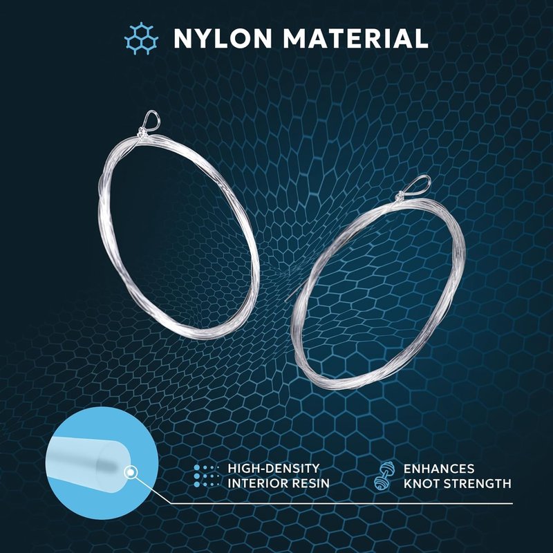 Pre-Tied Loop Fly Fishing Tapered Leader - Clear Nylon for Freshwater & Saltwater | 7.5FT to 15FT, 0X to 7X