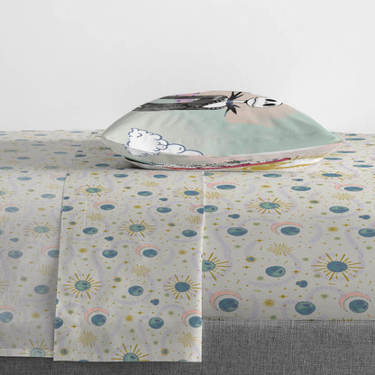 Jay Franco Sheet Set with Fitted, Flat Sheets & Pillow Cover - Ultra-Soft Bedding with Pillowcase for Room Decor, Beige - Nightmare Before Christmas, 3 Piece Twin