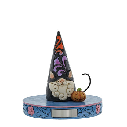Enesco Jim Shore Heartwood Creek Halloween Black Cat Gnome Figurine, 4.72 Inch, Multicolor