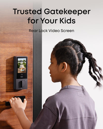 eufy FamiLock E34 Smart Lock with Palm Vein Recognition - Keyless Entry Door Lock for Front Door, Wi-Fi Keypad Deadbolt, ANSI/BHMA Grade 1, Auto Lock, Voice Control, IP65 Waterproof, No Monthly Fee