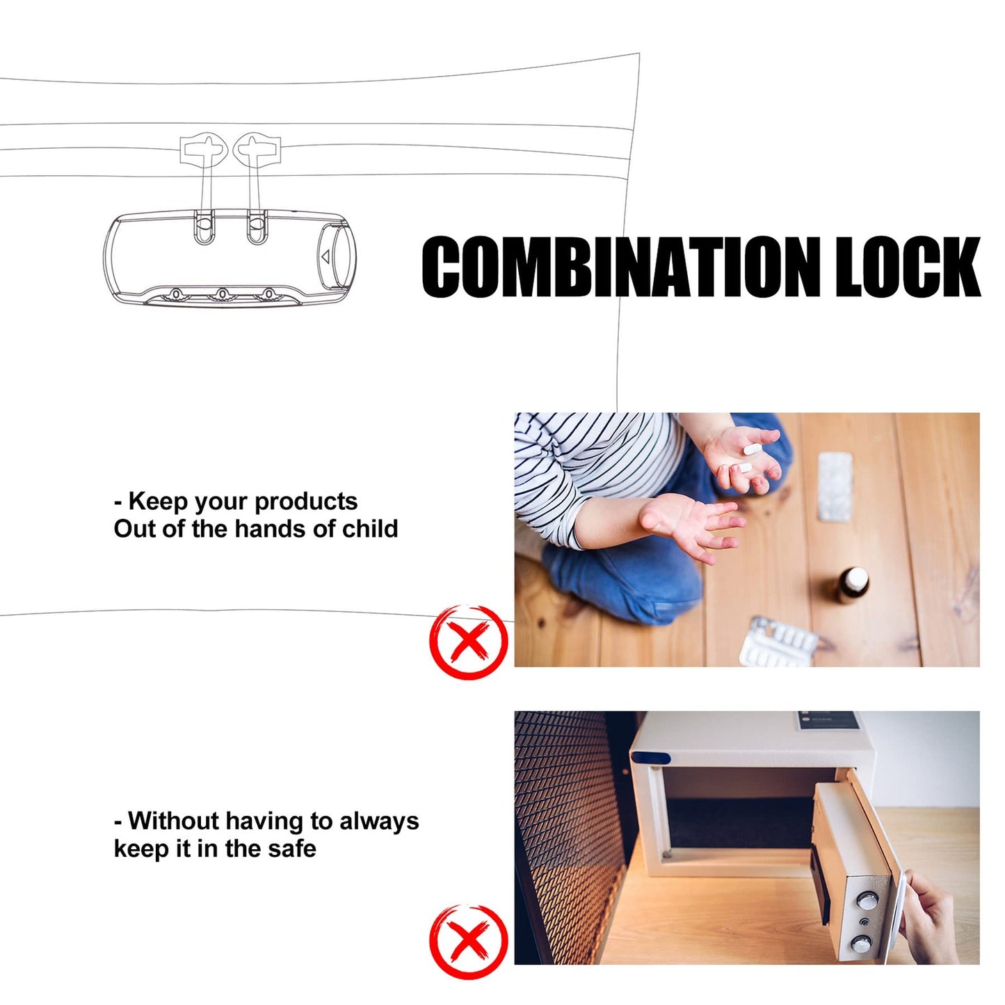 FIREDOG Smell Proof Bag with Lock, 6x9 Odor Proof Pouch Case Container for Travel Stash Storage (Marble Red)