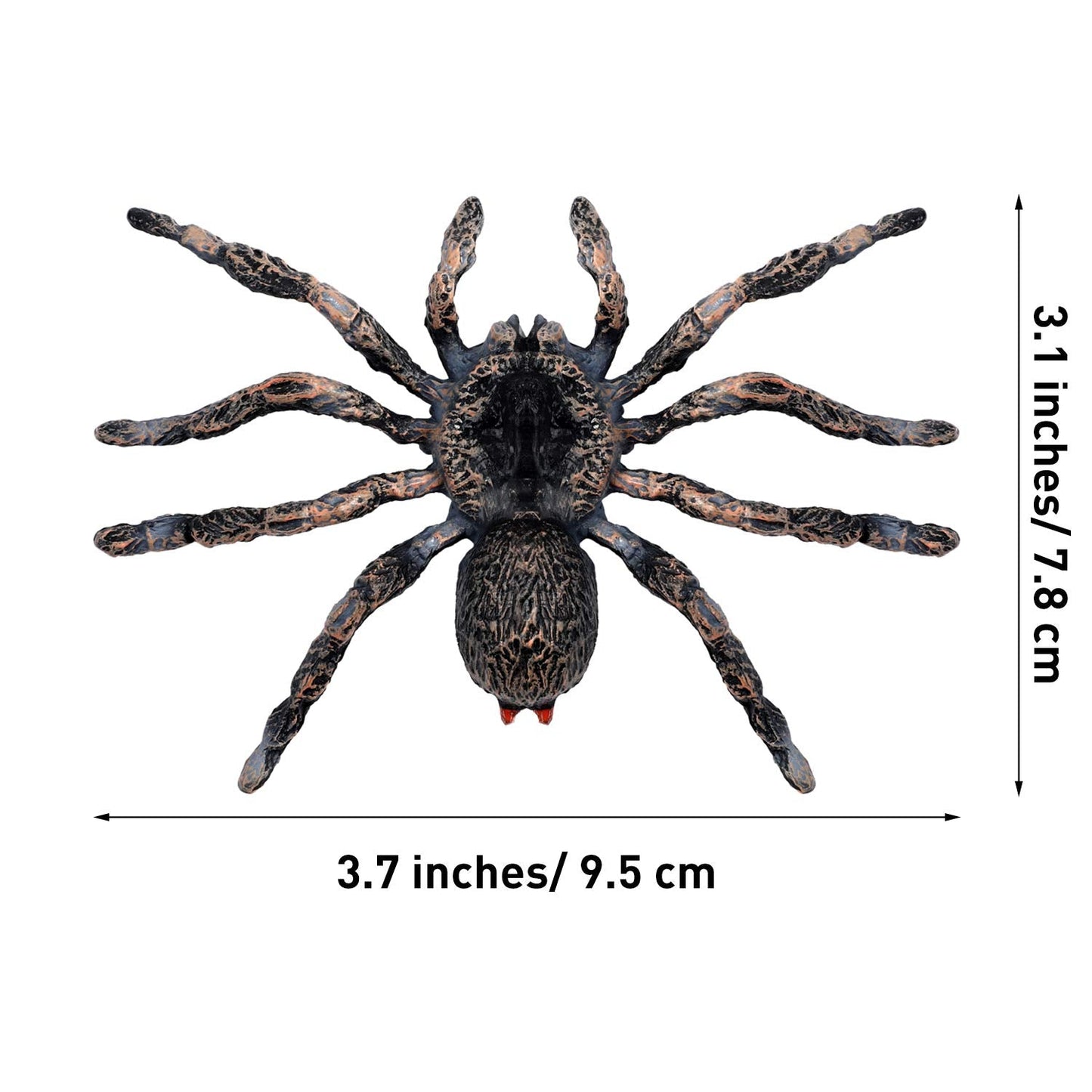 4 Pieces Realistic Spider Giant Fake Spider Action Model Plastic Animal Tarantula Toy Figures Lifelike Educational Toy for Girls and Boys, Halloween Prank Props Party Supplies