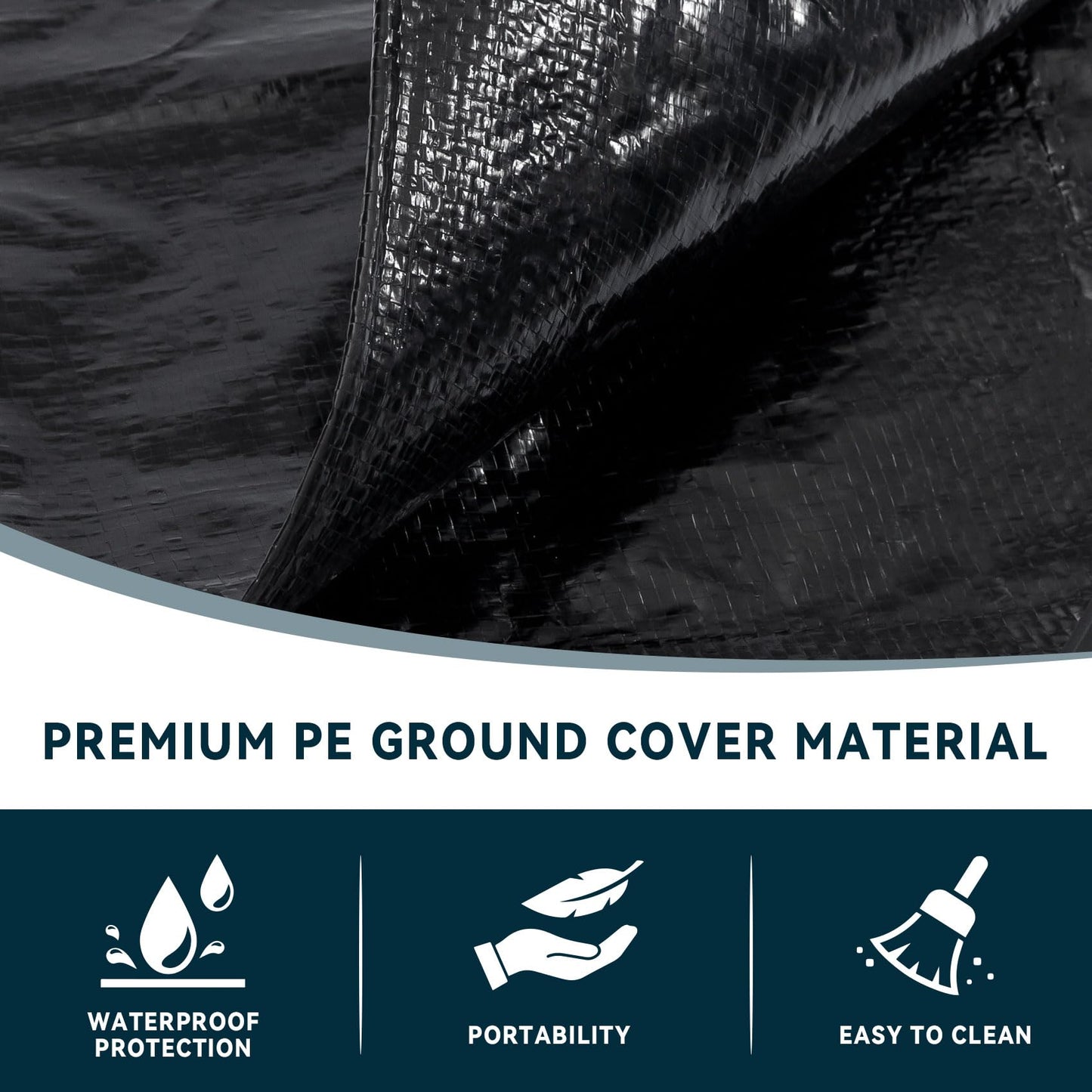 Clostnature Tent Footprint for Camping - Waterproof Camping Tarp, Heavy Duty Ground Sheet, Lightweight Tent Tarp with Carry Bag, Multipurpose Outdoor Floor Mat for Hiking, Backpacking, Hammock, Picnic