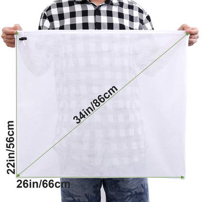 Brew Bags Reusable 3 Pack, Extra Large 26"x22" Fine Mesh Strainer Bag for Home Brewing Hops Grains Wine Beer Making Drawstring Straining Brew in a Bag