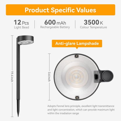 Ahaorigin 8 Pack Solar Pathway Lights Outdoor, 12 Brighter LED Solar Lights Outdoor Waterproof, Up to 12 Hrs Modern Path Light for Yard Garden Walkway Driveway Lawn (8 Pack)