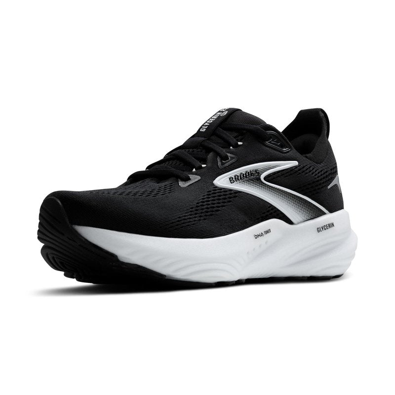 Brooks Men’s Glycerin 22 Neutral Running Shoe - Black/Grey/White - 7.5 Medium