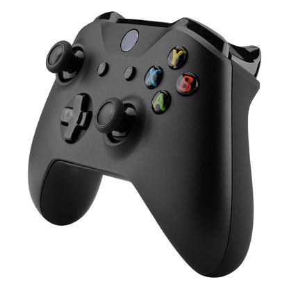 eXtremeRate Black Soft Touch Grip Back Panels, Comfortable Non-Slip Side Rails Handles, Game Improvement Replacement Parts for Xbox One X & S Controller (Model 1708) - Controller NOT Included