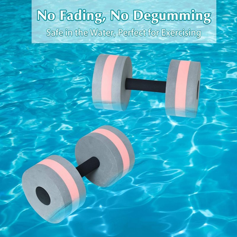 Water Dumbbells Set of 2 - High-Density EVA Foam for Pool Resistance Training | Ideal for Water Aerobics