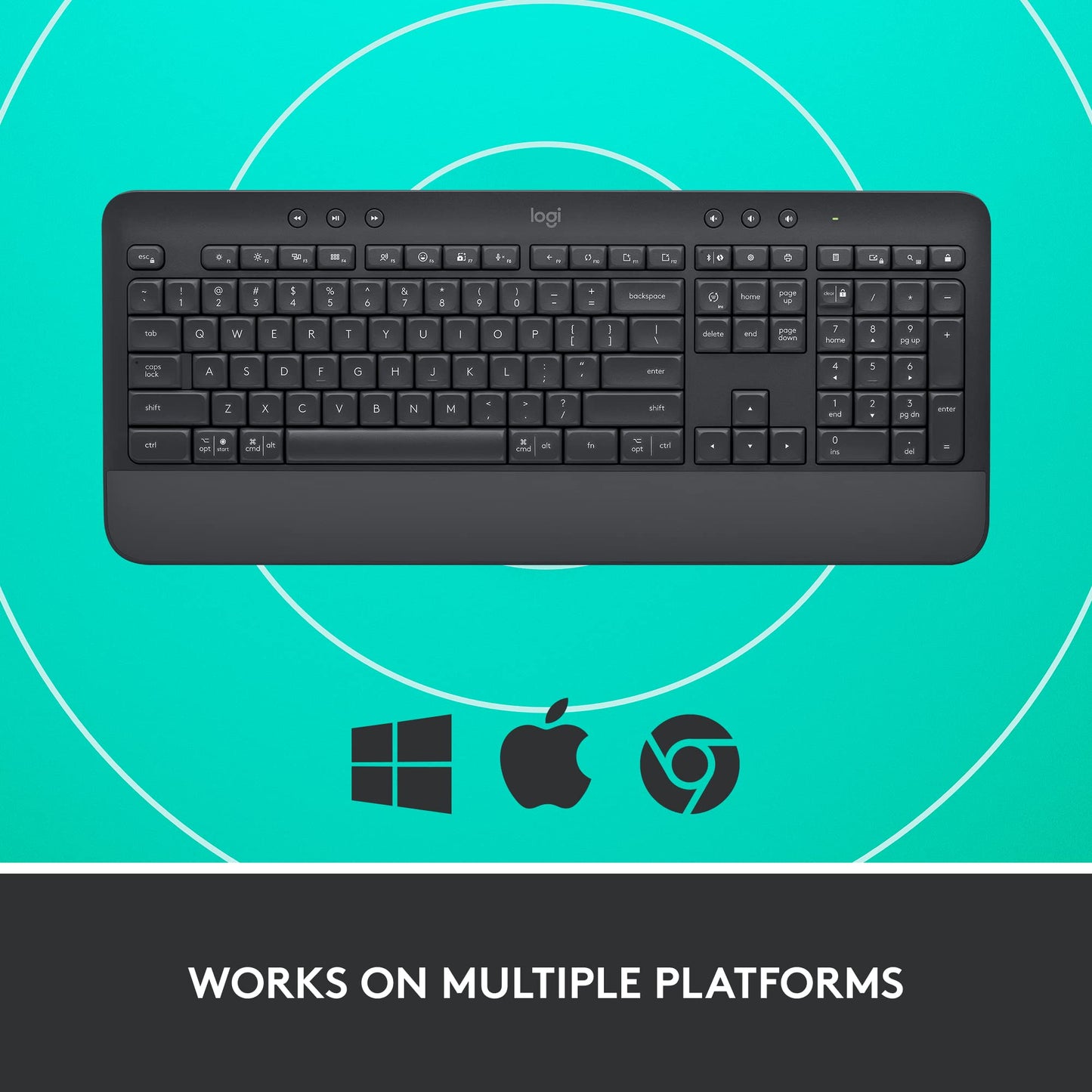 Logitech Signature MK650 Combo for Business, Wireless Mouse and Keyboard, Logi Bolt, Bluetooth, SmartWheel, Globally Certified, Windows/Mac/Chrome/Linux - Graphite