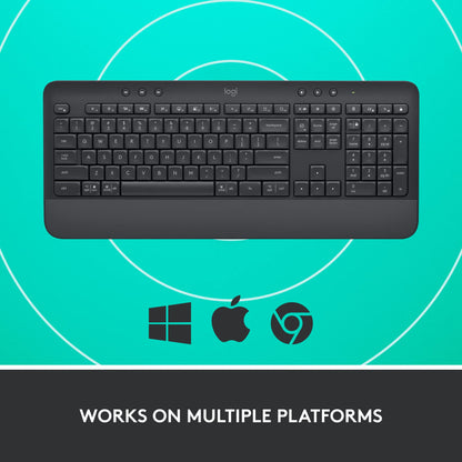 Logitech Signature MK650 Combo for Business, Wireless Mouse and Keyboard, Logi Bolt, Bluetooth, SmartWheel, Globally Certified, Windows/Mac/Chrome/Linux - Graphite