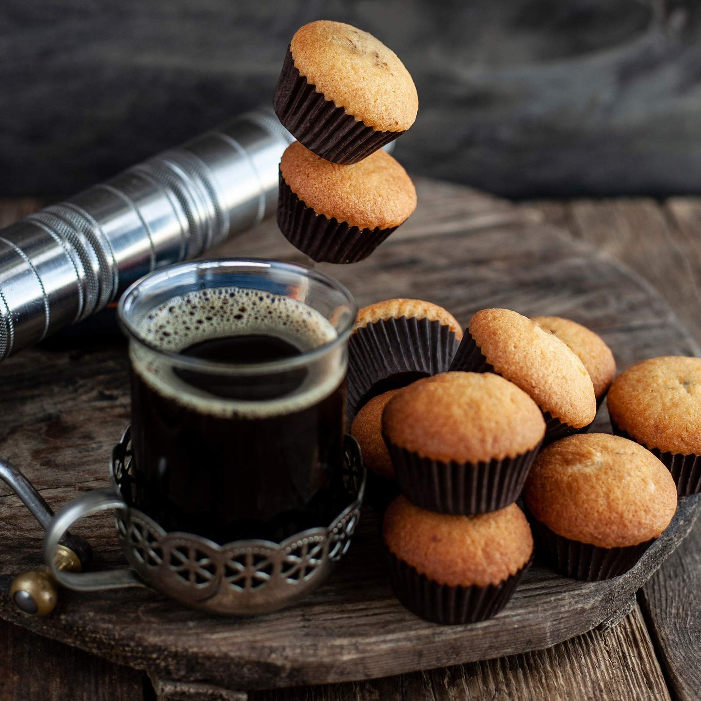 Eoonfirst Standard Size Cupcake Liners Halloween Party Baking Cups 100 Pcs (Black)