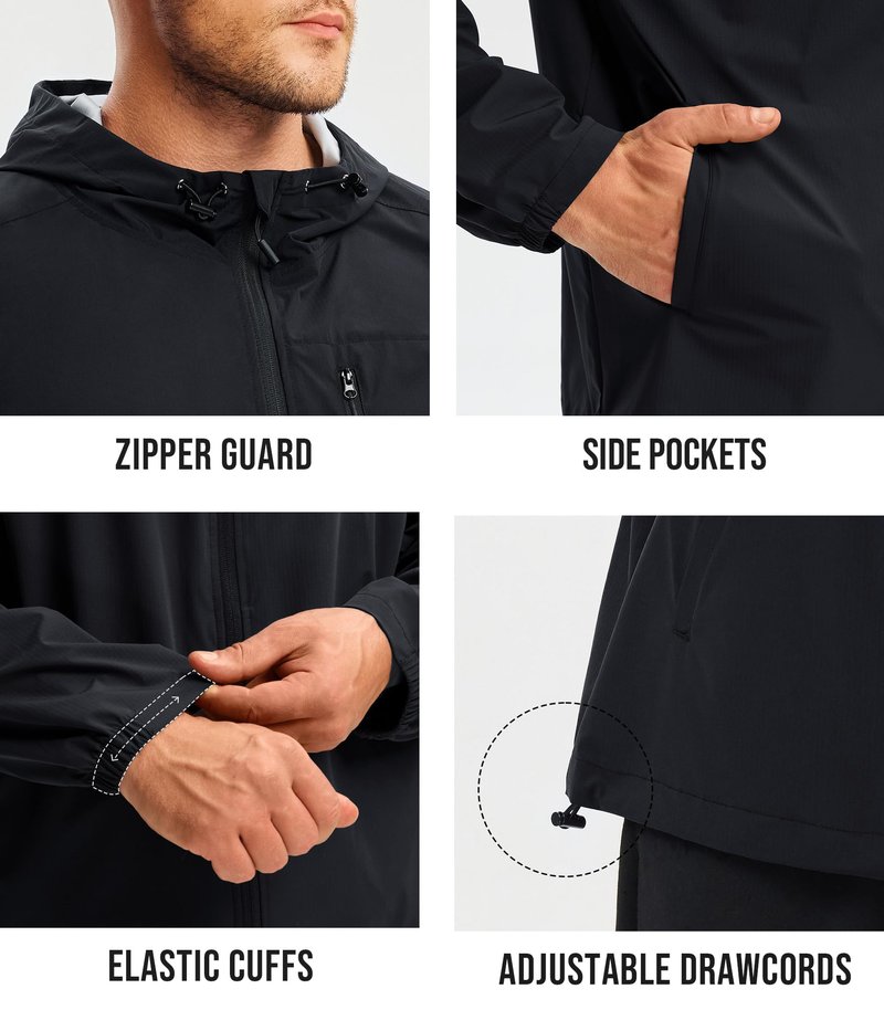Junlan Sauna Suit for Men - Sweat Suit Sauna Jacket for Gym Workout