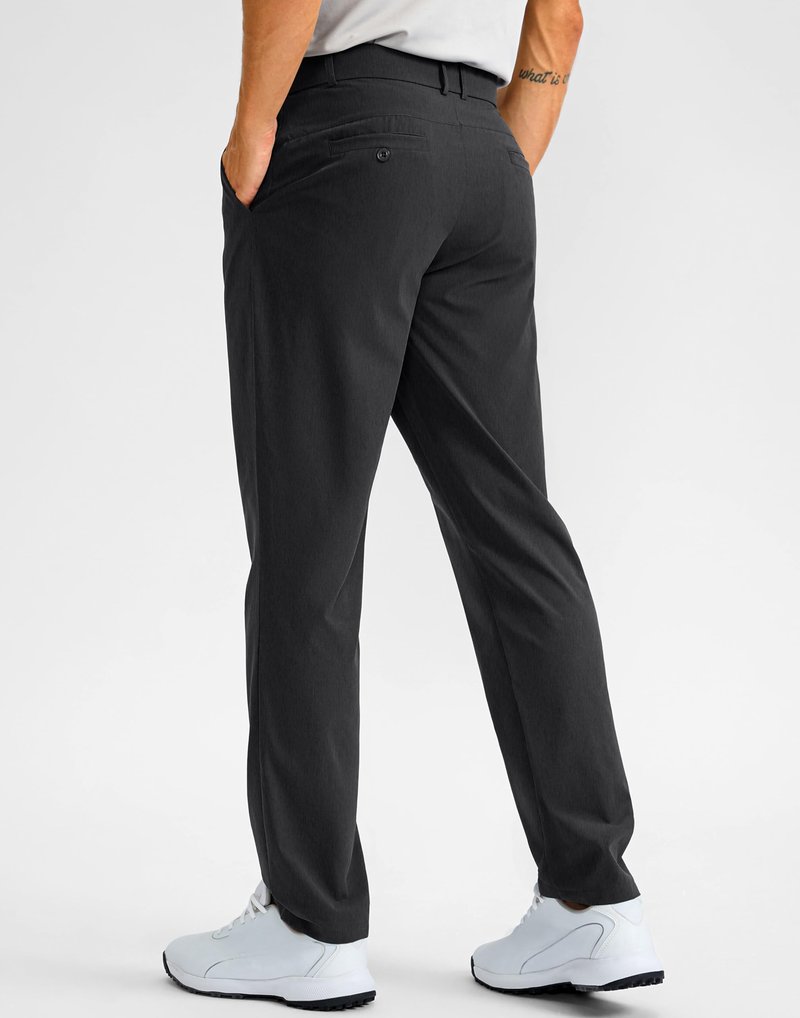 G Gradual Men's Golf Pants with 5 Pockets 30"/32"/34" Lightweight Quick Dry Stretch Work Dress Pants Casual Slacks for Men(Black,W40 L30)